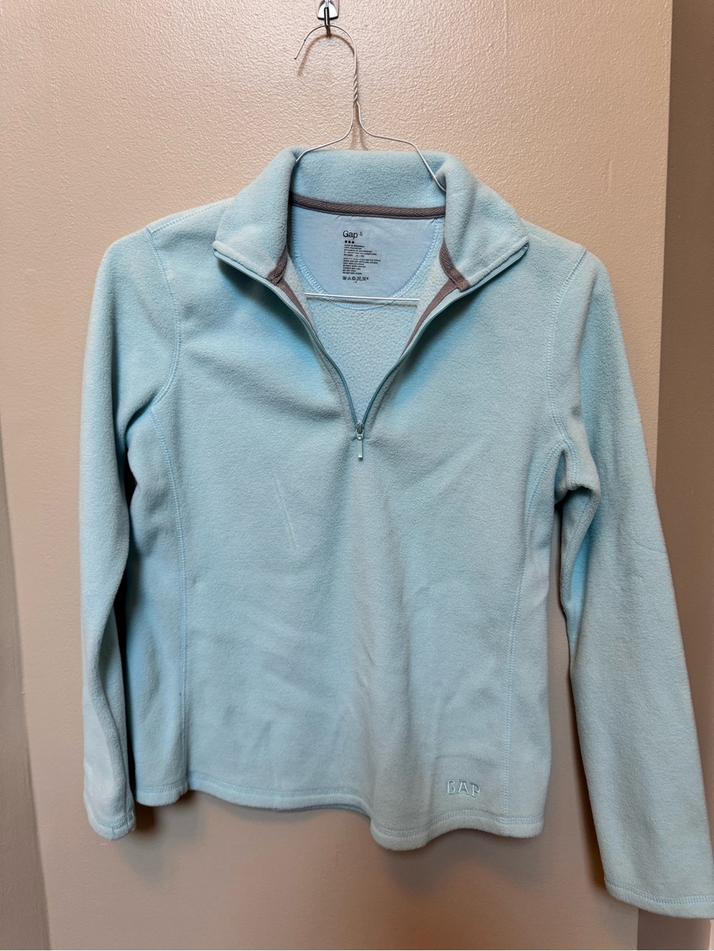 GAP Light Blue Half-Zip Fleece Pullover | Size S | EUC